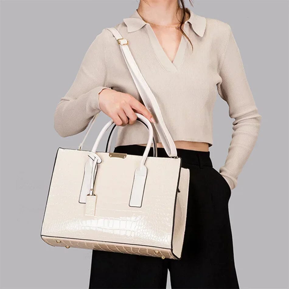 Paulina - Sac en cuir crocodile New York