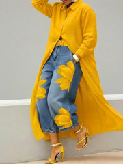 Zofia | Robe en lin & Ensemble en jean floral