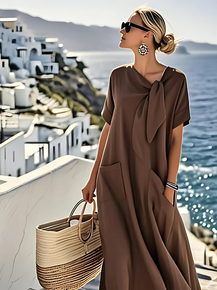 Janet | Robe longue d'été élégante avec coupe ample et poches