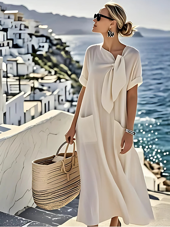 Janet | Robe longue d'été élégante avec coupe ample et poches