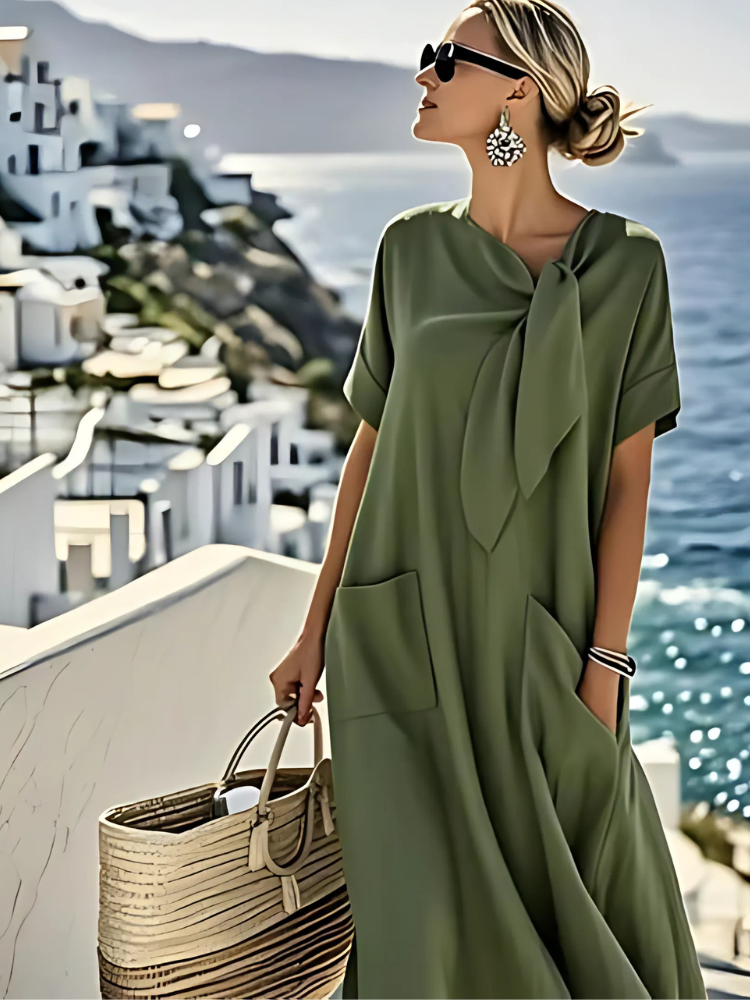 Janet | Robe longue d'été élégante avec coupe ample et poches