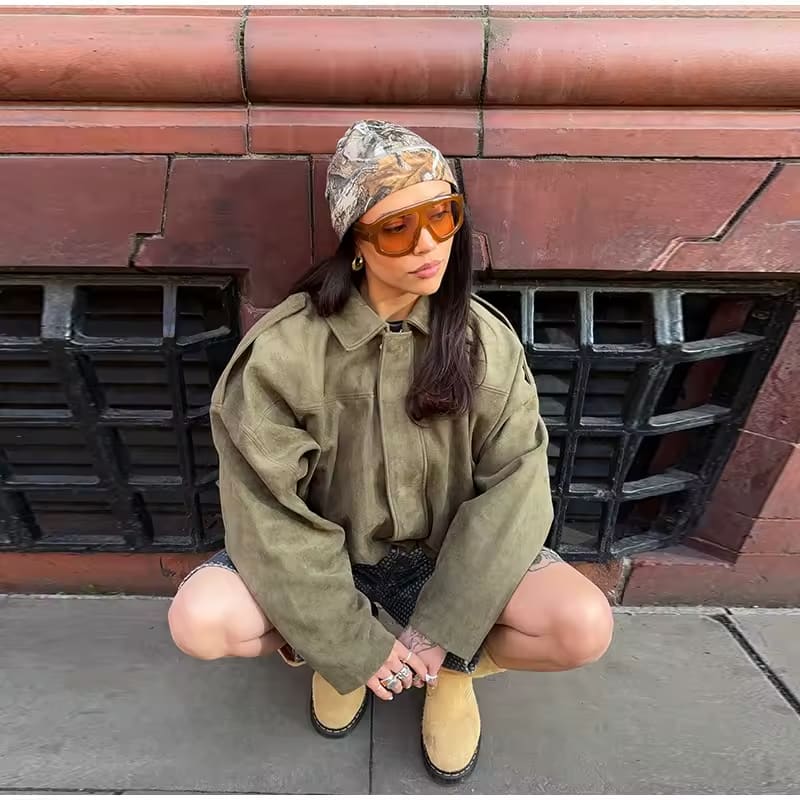 Monika - Blouson Bomber En Daim