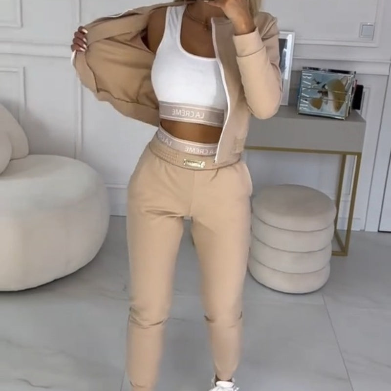Belle - Survêtements 3 pièces avec fermeture éclair pour femme