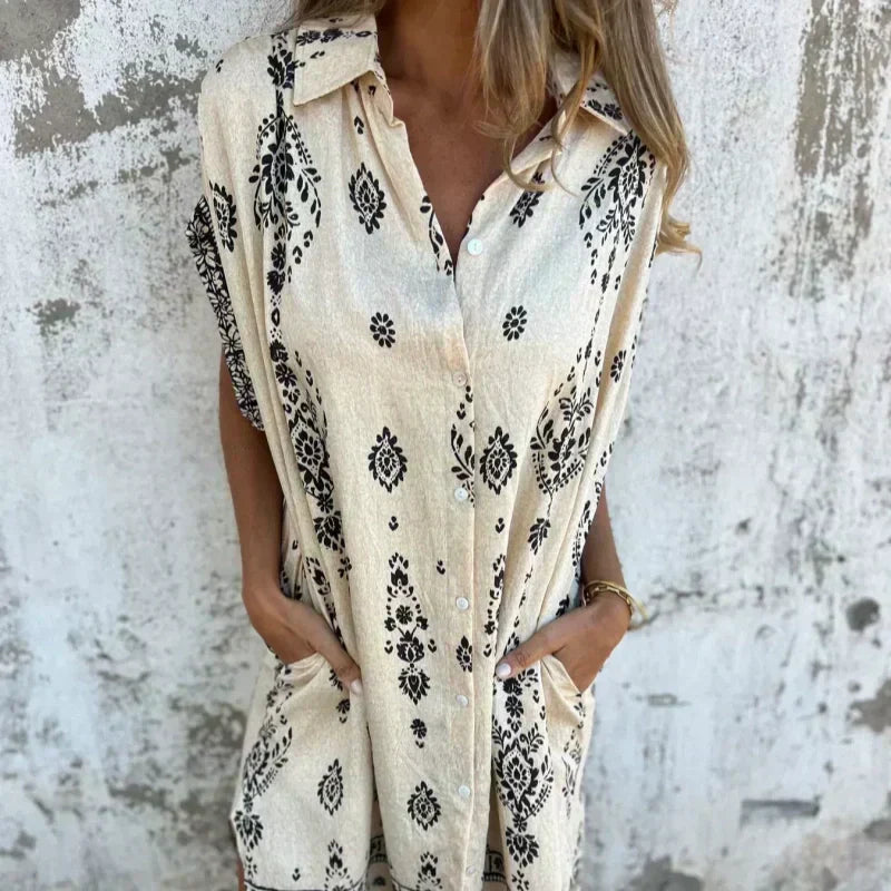 Quitterie | Robe Chemise Bohème