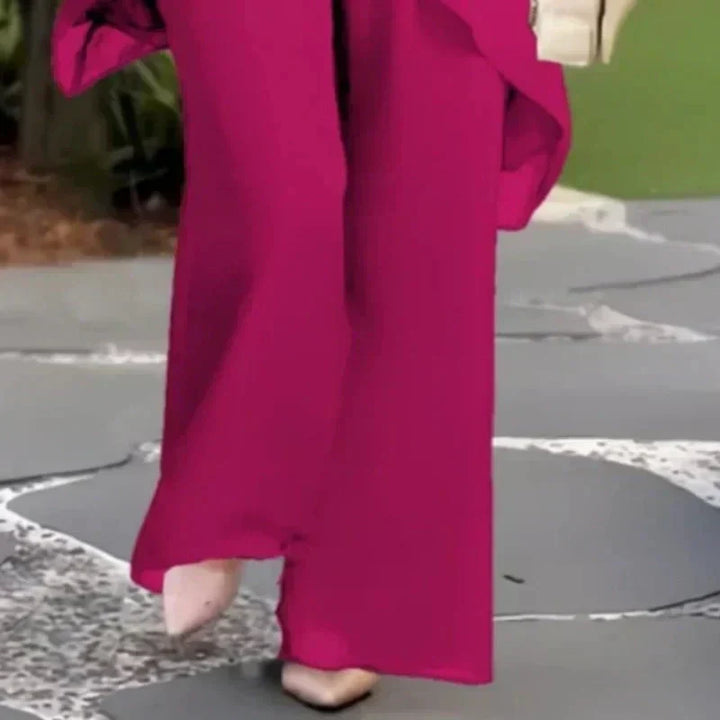 Beata – Ensemble haut et pantalon élégant et irrégulier