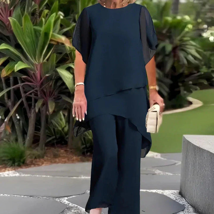 Beata – Ensemble haut et pantalon élégant et irrégulier