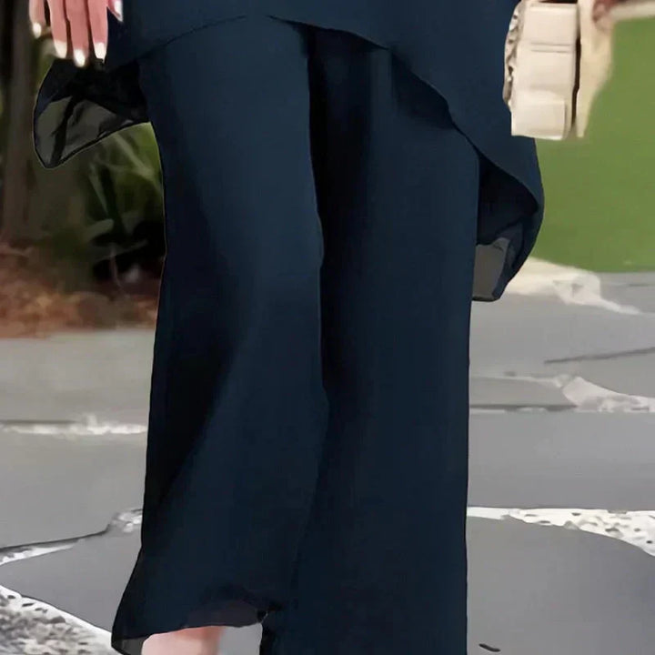 Beata – Ensemble haut et pantalon élégant et irrégulier
