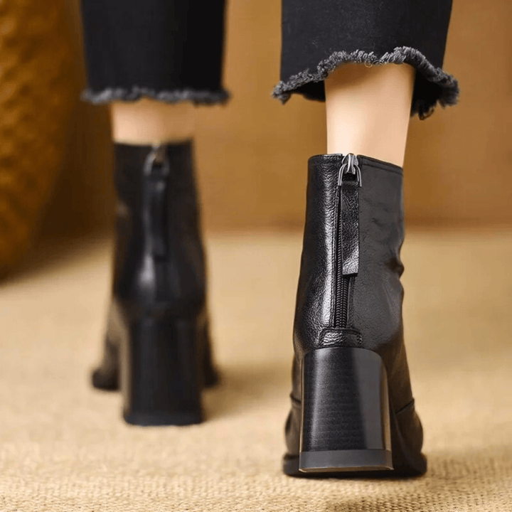 Noélani - Bottines luxueuses à talons mi-hauts