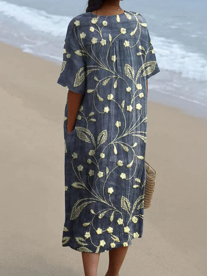 Éléonore | Robe longue florale confortable pour l’été