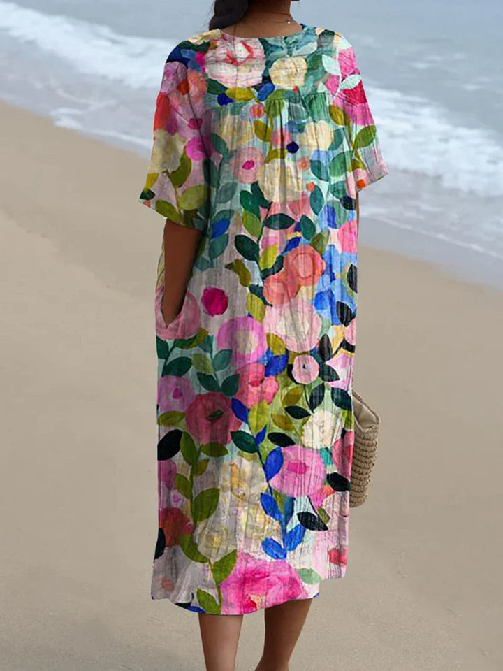Margaret - Robe d'été à motif floral vibrant