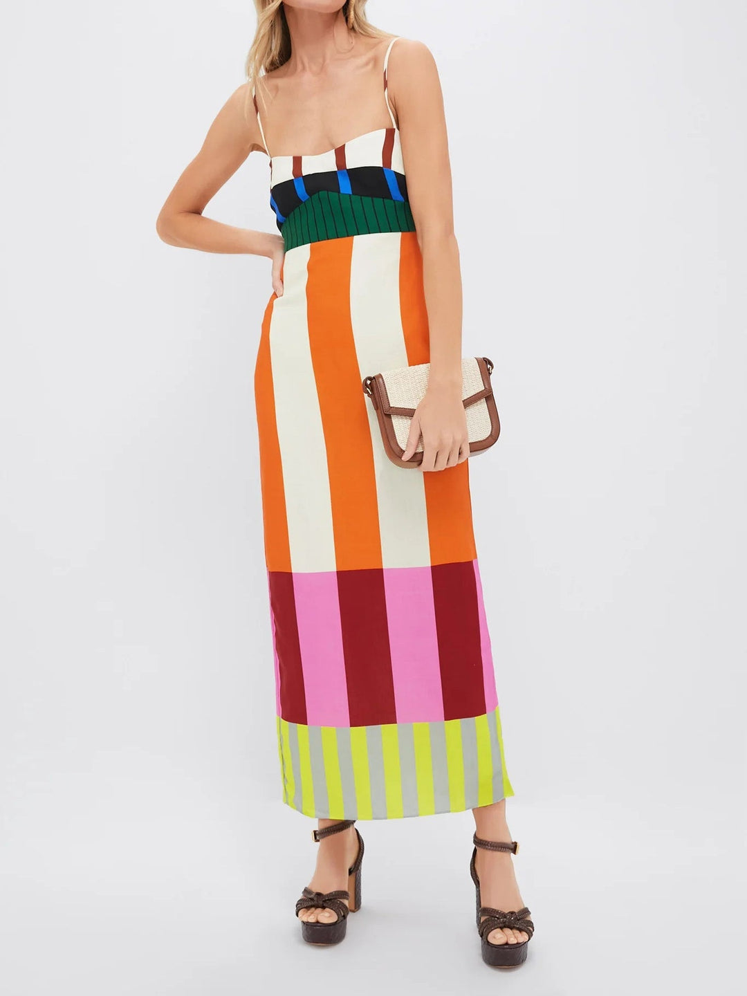 Paloma | Robe longue à rayures colorées